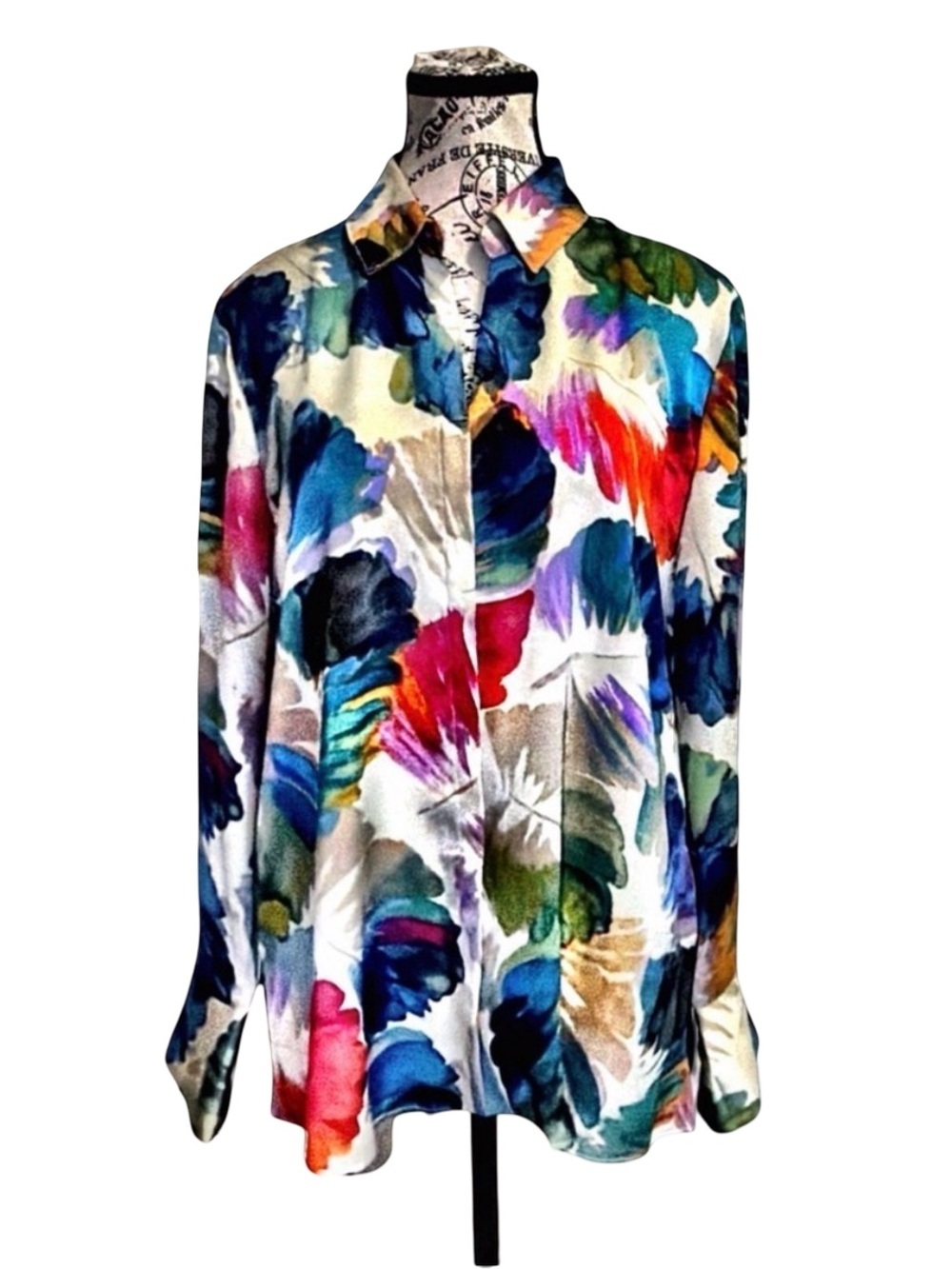 NIC & ZOE Painterly Abstract Blouse – Multicolor – Women’s Medium